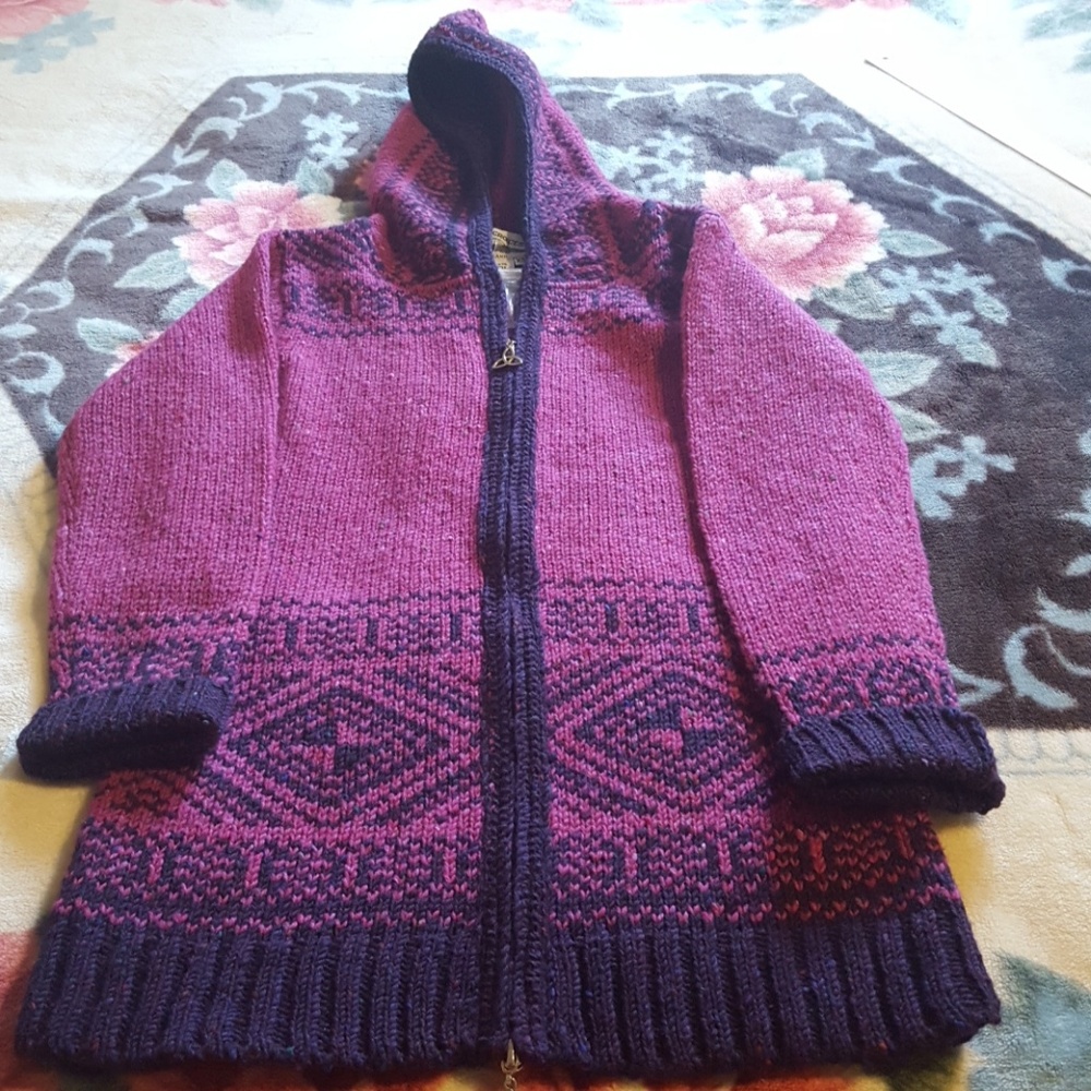 Arancrafts XS long sweater 100% wool